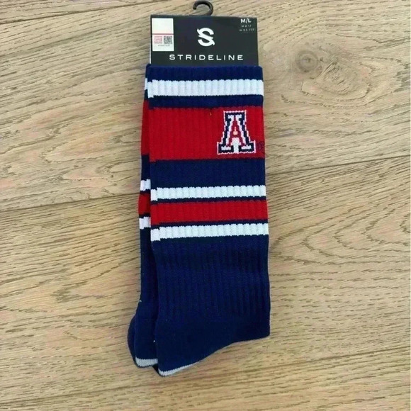 Strideline Premium Knit Crew Socks NCAA Arizona M/L - Picture 1 of 2